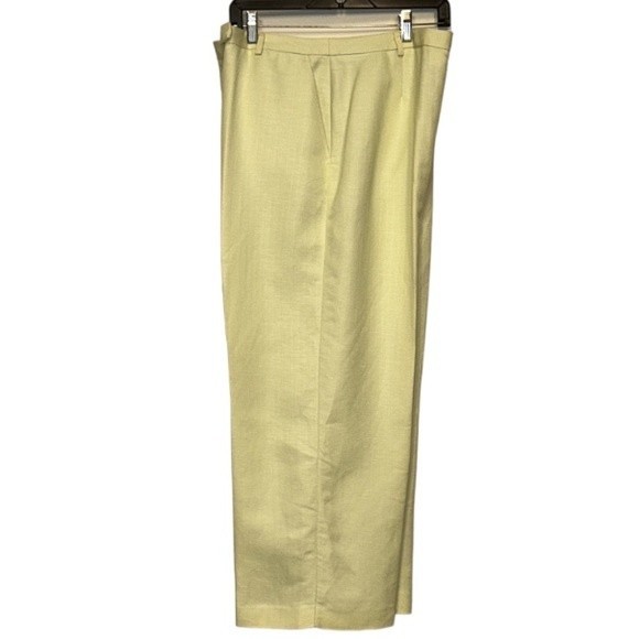 90s Emma James By 
Liz Claiborne Linen Pants High Rise Chartreuse Green Size 16P - Picture 14 of 16
